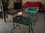 throwing station with legs